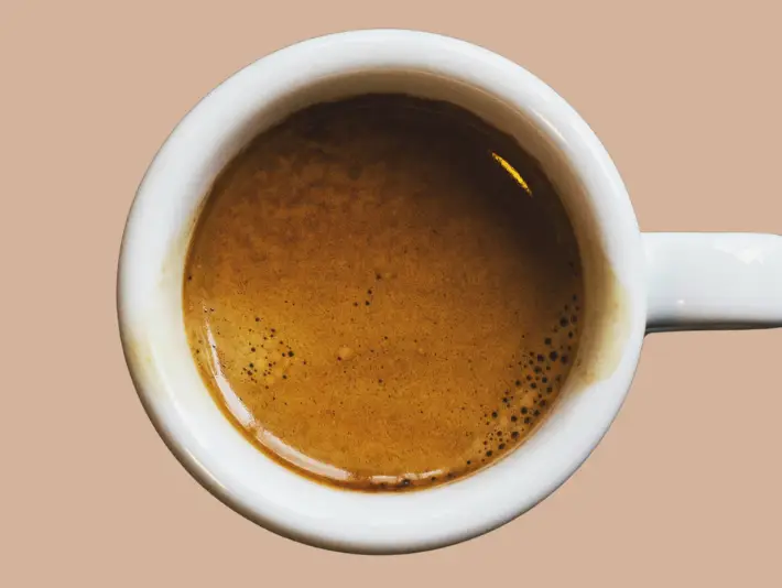 Nahaufnahme Espresso mit Tasse - Hintergrund